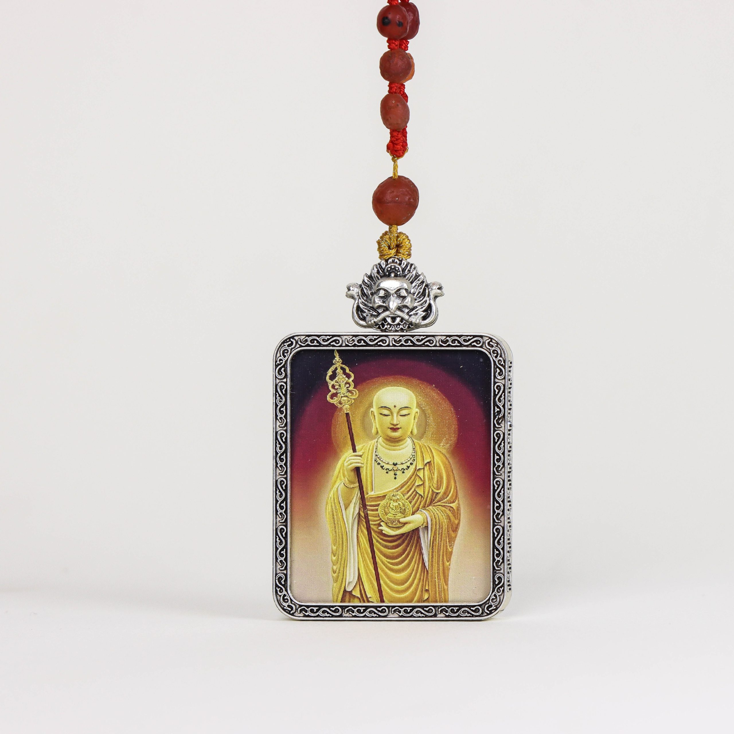 Pure gold thangka of a highly accomplished monk