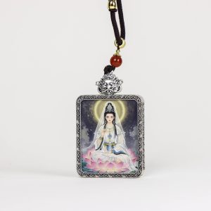Guanyin amulet, painted